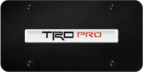Vista 6 de Au-TOMOTIVE GOLD Placa de matrícula con logotipo dual para Toyota TRD Pro (negro)