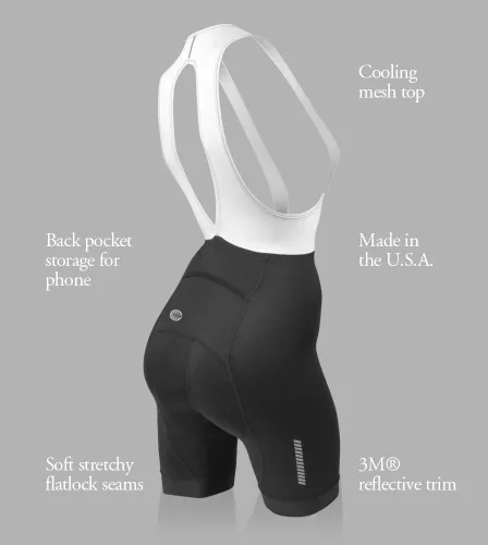 Vista 8 de Aero Tech - Pantalones cortos de ciclismo acolchados para mujer