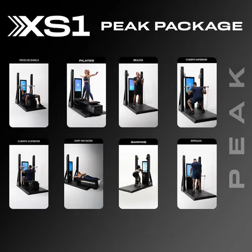 Vista 4 de OxeFit XS1 Peak Smart Home Gym - Máquina todo en uno de fuerza, cardiovascular y pilates con entrenamientos adaptativos, entrenamiento de IA