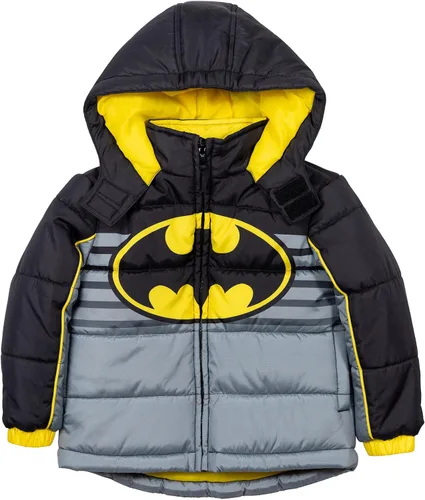 Vista 8 de DC Comics Justice League Superman Batman - Chaqueta acolchada con cremallera para niños pequeños a grandes