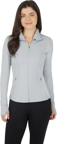 Vista 19 de 90 Degree By Reflex Chaqueta ligera atlética con cremallera completa, ajuste delgado, para correr, con aberturas para los pulgares Negro