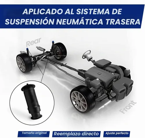 Vista 3 de 2 piezas de suspensión trasera con resorte de aire compatible con Buick Rainier, Chevrolet SSR, Trailblazer, GMC Envoy, Isuzu Ascender, Oldsmobile