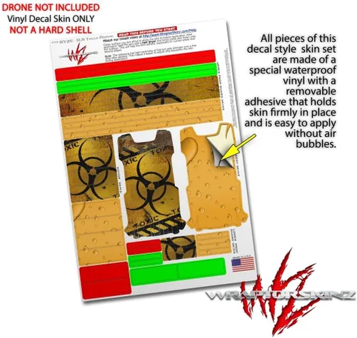 Vista 4 de Skin Decal Wrap 2 Pack Compatible with DJI Ryze Tello Toxic Decay Drone NOT Included