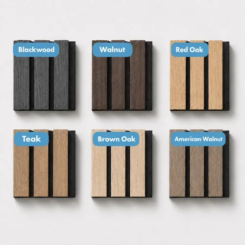 Vista 16 de Art3d Paquete de 2 paneles acústicos de listones de madera de 94.5 x 24 pulgadas para pared y techo - 31 pies cuadrados Panel acústico 3D estriado