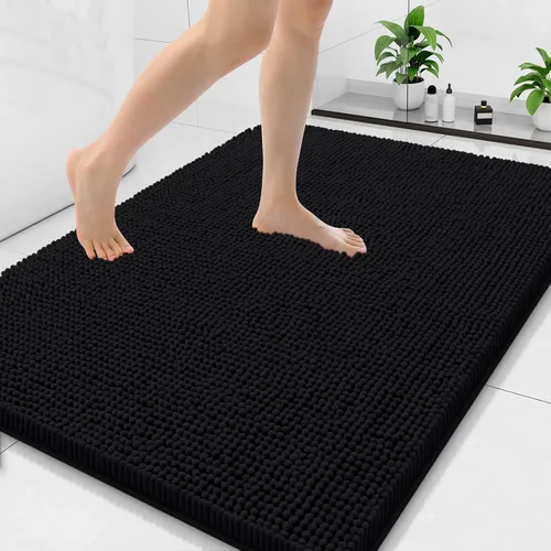 Vista 167 de Arotive Alfombras de baño de felpilla extrasuaves y absorbentes, de 24 x 16 pulgadas, lavables a máquina, parte trasera de goma antideslizante