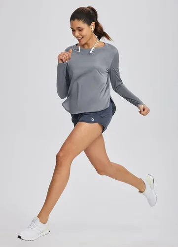 Vista 41 de BALEAF - Camisetas de sol de manga larga para mujer, con FPU 50+, para senderismo, ligeras, de secado rápido, protección contra rayos ultravioleta