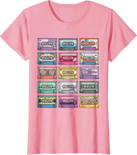 Vista 65 de Vintage Cassette Tapes Collection 80's 90's Music Mixtape T-Shirt Asphalt Grey