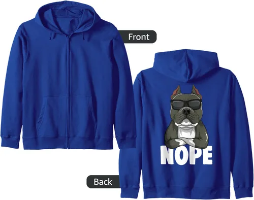 Vista 5 de American Bully - Sudadera con capucha con cremallera para perro, Negro