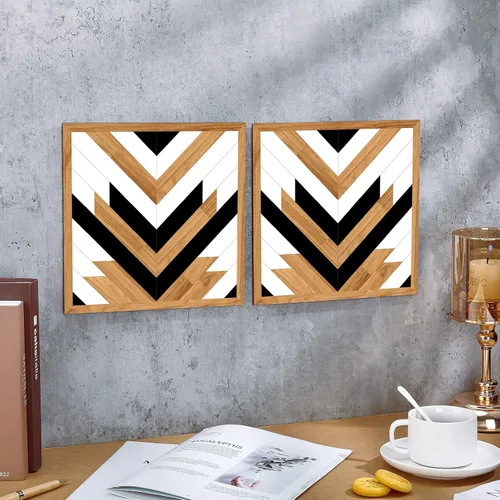 Vista 2 de Yulejo 2 piezas de decoración de pared azteca para baño occidental, decoración del hogar occidental, decoración del suroeste mexicano rústico