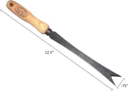 Vista 2 de DeWit Daisy Grubber - Removedor de malezas bio para dientes de león y malas hierbas resistentes, acero de boro endurecido con mango de madera