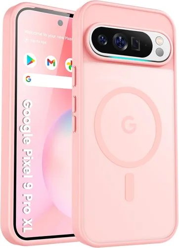 Vista 114 de Funda para teléfono Google Pixel 9 Pro XL, Compatible con Magnético, Protección contra Caídas de Grado Militar Translúcida Mate Resistente a Golpes