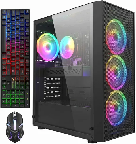 Vista 9 de Escritorio para PC para juegos STGAubron,Core I7,RX 560 4G,32G RAM,512G SSD