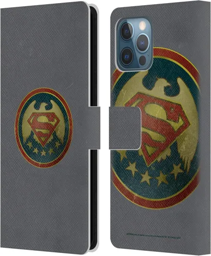 Vista 164 de Head Case Designs Funda de piel con licencia oficial de Superman DC Comics con logotipos negros y rojos compatible con Apple iPhone 11