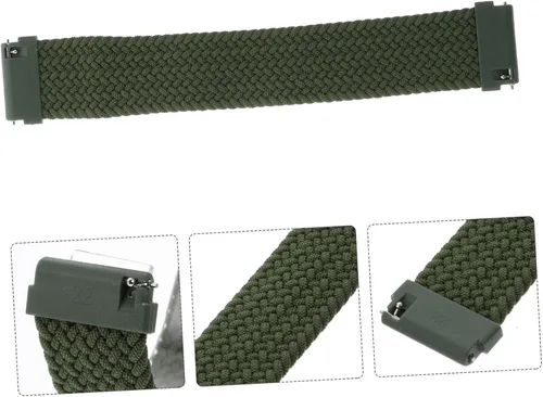 Vista 3 de Angoily Correa de nailon tejido Accesorios de herramienta para hombres Reloj Inteligente transpirable Correa de reloj elástica