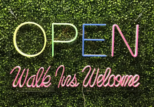Vista 4 de Open Walk Ins Welcome led Neon Sign #30686 Made in USA
