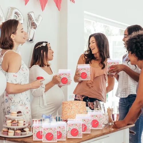 Vista 3 de MTLEE 60 juegos de recuerdos de fiesta de baby shower para invitados, regalos de baby shower, velas de té con etiquetas de agradecimiento y bolsas