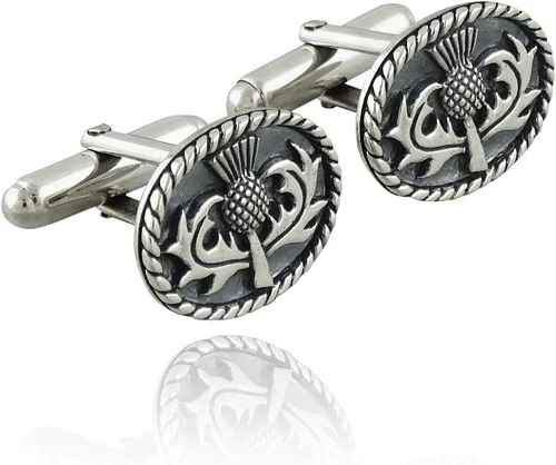 Vista 4 de FashionJunkie4Life Gemelos para hombre, plata de ley 925, 1 par