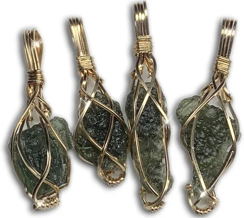 Vista 21 de 66 necklace pendant gemstones choose from moldavite, citrine, or herkimer diamond
