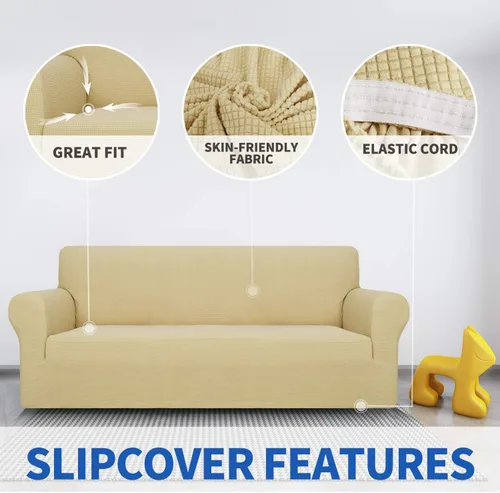 Vista 5 de MAXIJIN Funda elástica para silla con brazos, 1 pieza para sofá o silla de estar, funda antideslizante (31-46 pulgadas), protector de muebles que se