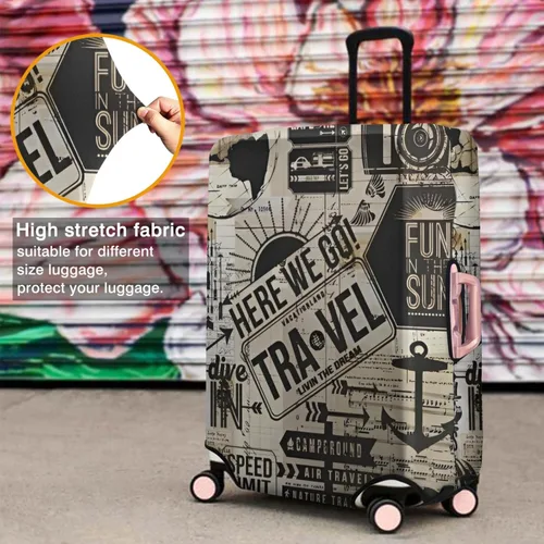 Vista 4 de France Paris Tower - Funda protectora para equipaje, diseño de torre Eiffef, funda elástica para maleta de 18242832 pulgadas, Funda para equipaje-11