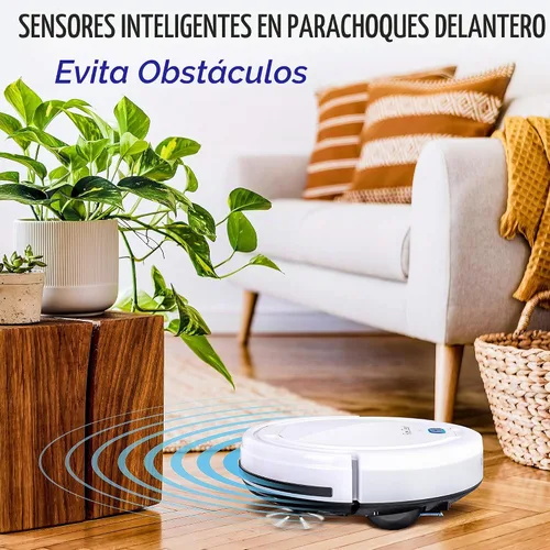 Vista 5 de SereneLife Aspiradora robótica automática inteligente, robot aspirador eléctrico delgado recargable con navegación autoprogramada, sensores