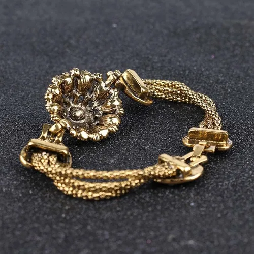 Vista 5 de egztika Turquía Joyería Bohemia Pulseras de Bangle de Color Oro para Mujer