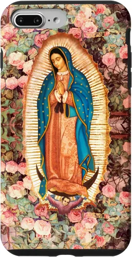 Vista 12 de Lady of Guadalupe - Carcasa para iPhone 17, diseño de flores rosadas