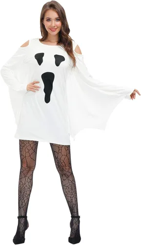 Vista 3 de Maisolly Women's Cold Shoulder Halloween Bat Wings Costume Dress