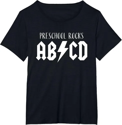Vista 22 de Preschool Rocks Teacher Back to School ABCD Rock First Day T-Shirt Asphalt Grey