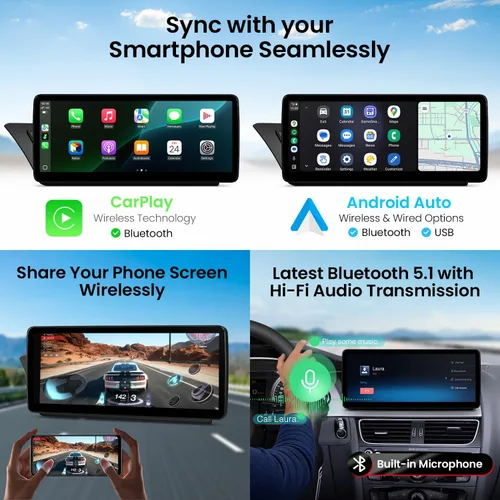 Vista 6 de XTRONS Estéreo de coche Android 13 de 12.3 pulgadas para Audi A4 S4 RS4 A5 S5 RS5 B8 Concierto/Sinfónica Sistema de Radio, IPS Pantalla táctil