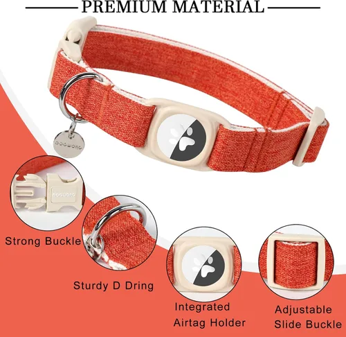 Vista 43 de DOGWONG Collar para perro de San Valentín, collar ajustable de algodón con corazón de caramelo azul, perfecto para perros pequeños a medianos