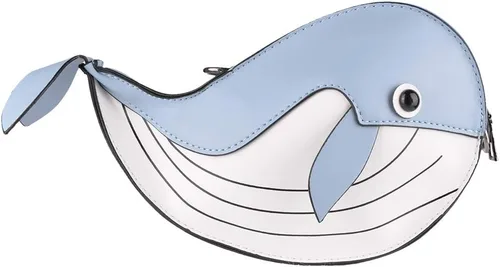 Vista 13 de QZUnique Bolso de hombro de tiburón de dinosaurio para mujer, diseño de animales 3D, con cremallera, bolso cruzado tipo mensajero para niña