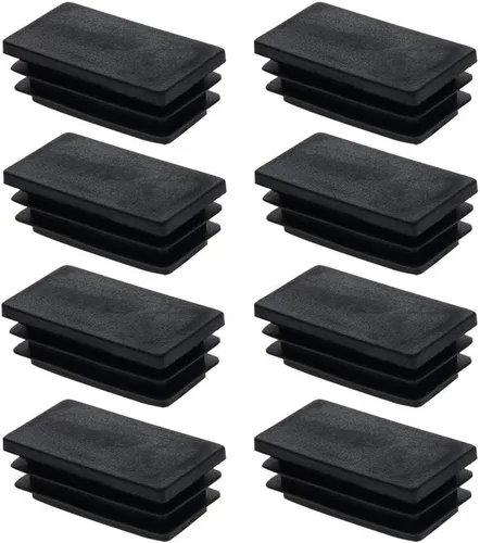 Vista 18 de 12 piezas de 0.79 x 0.79 pulgadas de plástico para pies cuadrados, protector de suelo deslizante para muebles, reduce el ruido, evita arañazos