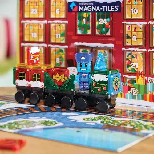 Vista 7 de MAGNA-TILES microMAGS Advent Calendar 34-Piece Magnetic Construction Set, The Original Magnetic Building