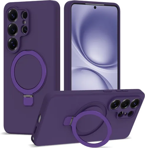 Vista 63 de SKYLMW - Funda para Samsung Galaxy S23 con soporte, 6.1 pulgadas, color negro Soporte de anillo magnético, compatible con Mag-Safe, funda