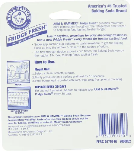 Vista 2 de Filtro de aire Arm & Hammer para refrigerador, paquete de de 4, Blanco