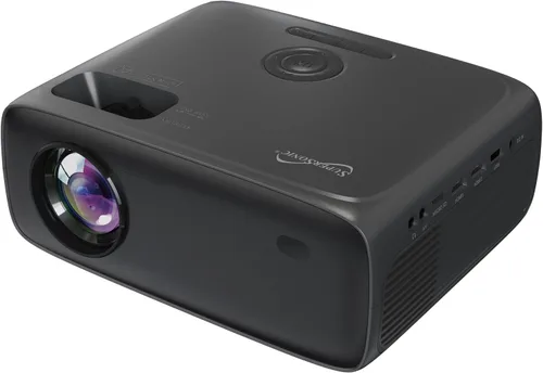 Vista 2 de Supersonic Proyector LED SC-282P Full HD 1080P con Bluetooth, 7800 lúmenes, LCD LED de 4 pulgadas, pantalla de 40 a 150 pulgadas, entradas