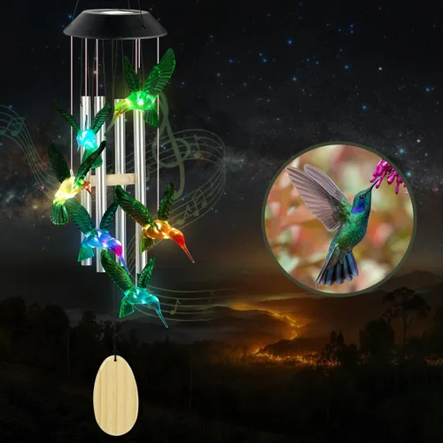 Vista 22 de JOBOSI Ramo de la madre, carillón de viento conmemorativo con tubo negro, regalos decorativos, adecuado para interiores y exteriores, perfecto