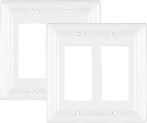 Vista 17 de Monarch Abode Placa de Pared Basculante de 1 Gang, Placa de Pared de Metal Decorativa Arquitectónica para Interruptor Individual, Placa Decorativa