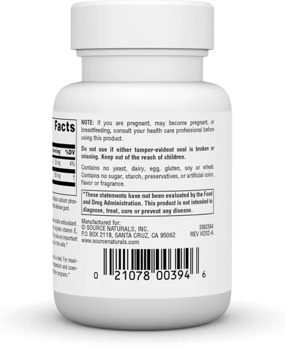 Vista 3 de Source Naturals Ácido alfa lipoico, 200 mg - 30 Tabletas