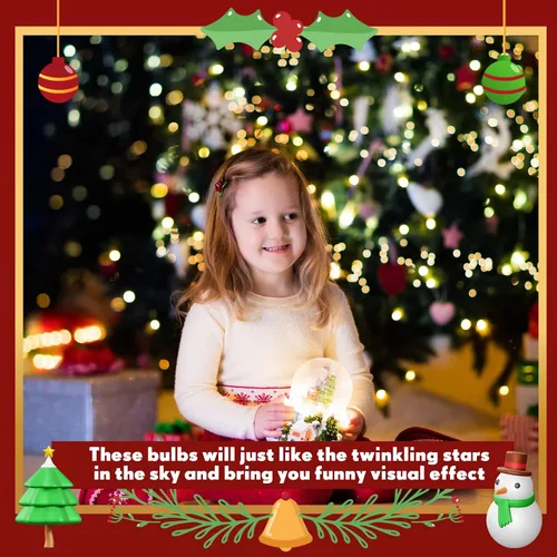 Vista 7 de Luces LED de Navidad Bombillas de Repuesto Mini para Luces de Navidad de 3 Voltios 0.06 Vatios Bombilla LED para Árbol de Navidad Luces de Navidad