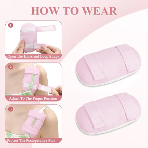Vista 5 de Zelen Pacemaker - Protector de incisión para poscirugía, almohadilla de pecho para evitar el roce de heridas para cirugía cardíaca, almohadilla