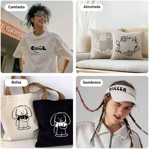 Vista 6 de HTVVETUR Vinilo de Transferencia de Calor Blanco - Rollos HTV de 12" x 9 pies para Camisas, Vinilo Termoadhesivo para Cameo - Fácil de Cortar y 01