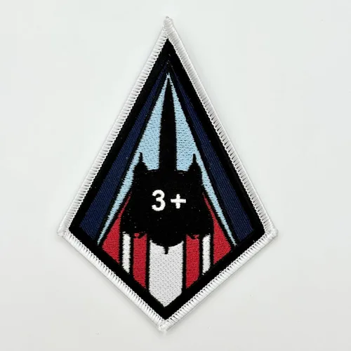 Vista 7 de Skunk Works® SR-71 Blackbird® MACH 3 Patch - Parte trasera de plástico, 4 pulgadas, con licencia