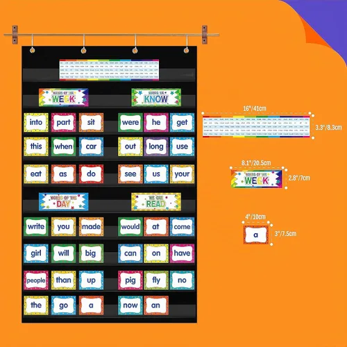 Vista 4 de First Sight - Tarjetas de palabras de primera vista, 100 tarjetas de primera palabra y 96 tarjetas borrables de doble cara en blanco con un bolsillo
