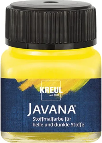 Vista 3 de Kreul Javana Paint - Pintura para telas claras y oscuras, 0.7 fl oz, color marrón beige de cristal, color brillante a base de agua, estarcido
