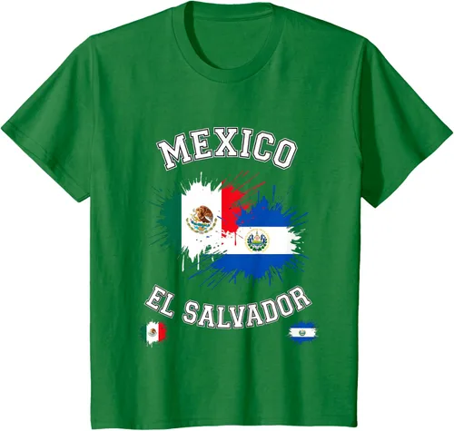 Vista 36 de Camiseta de recuerdo de la bandera vintage de El Salvador de México