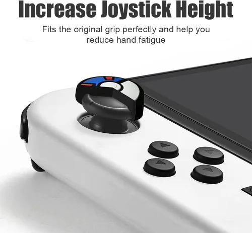 Vista 4 de Switch Joycon Thumb Grip Caps, Soft Silicone Joystick Cover Compatible with Nintendo SwitchOLEDSwitch Lite, Analog Stick Grips Button Covers for