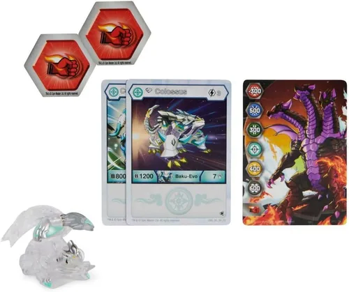 Vista 2 de Bakugan Evolutions 2022 Diamond Colossus - Figura coleccionable de 2 pulgadas y tarjetas coleccionables
