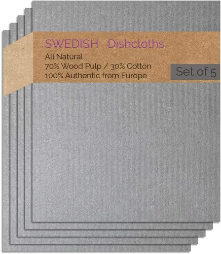 Vista 18 de SWEDEdishcloths - Toallas de esponja de celulosa - Juego de 10 paños de cocina suecos (azul)